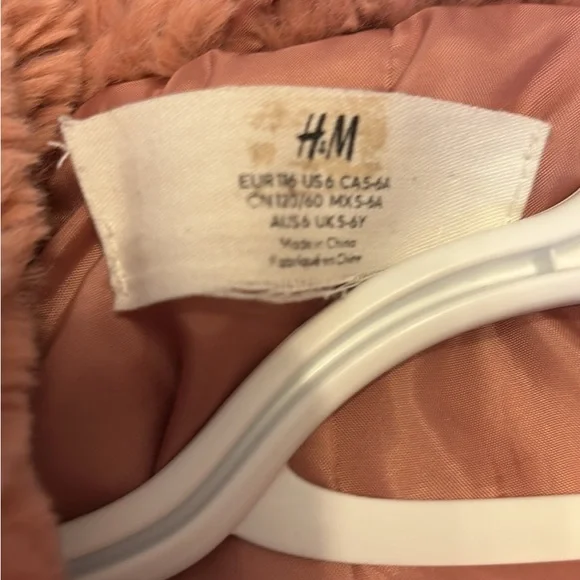 H&M Soft Pink Fleece Kids Jacket - Picture 2 of 2